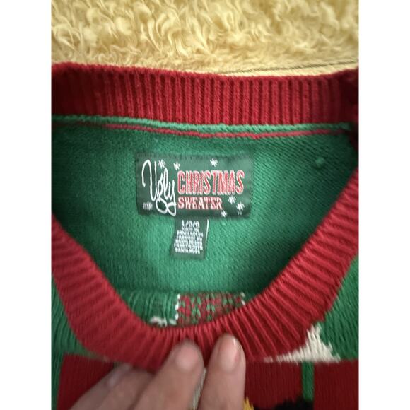 Mrs Claus Ugly Christmas Sweater I Have To Go! Size red white and green Large - Picture 3 of 10